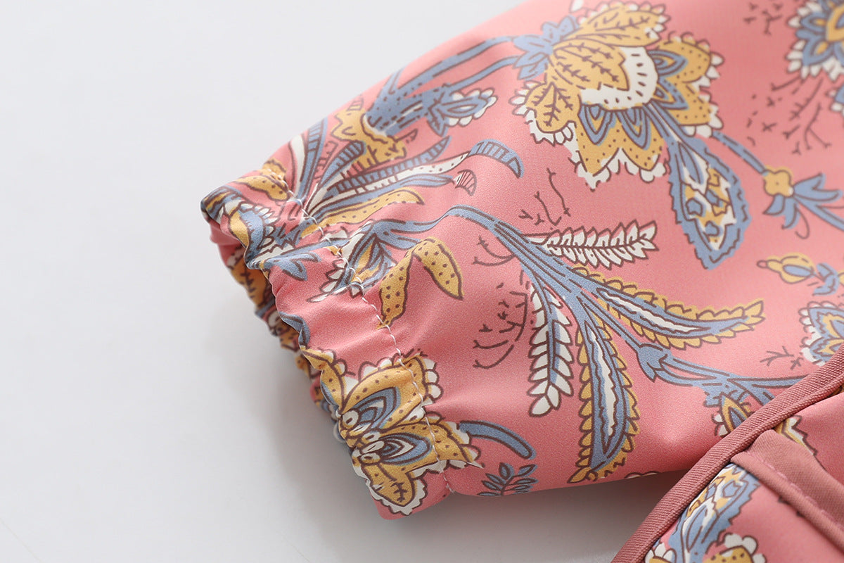 Blossom Full-Sleeve Waterproof Bib – Ruffle Edition