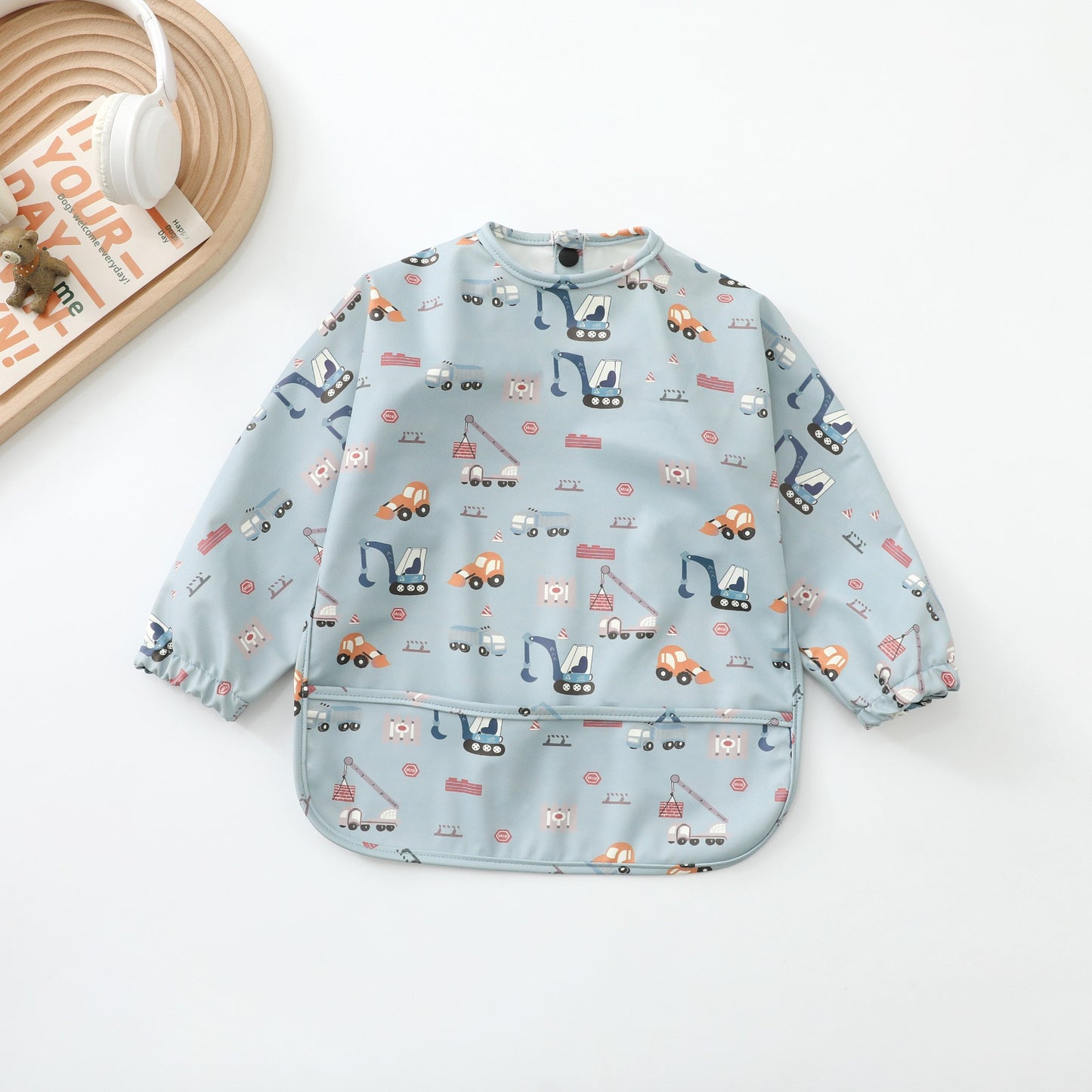 Things that go - Waterproof Long-Sleeve Baby Bib