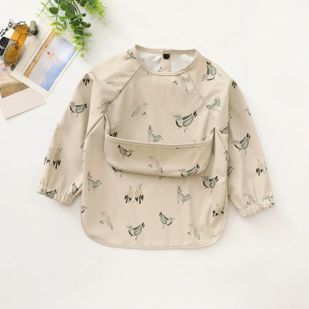Birdies Print Full-Sleeve Waterproof Bib