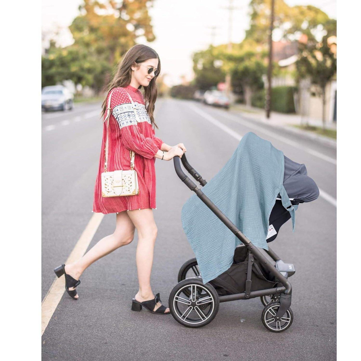 Crescent Nursing Cover with Wooden Ring