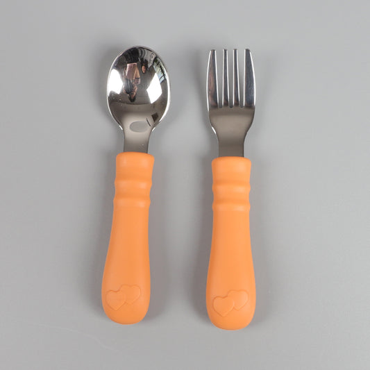 Toddler Spoon & Fork Set – Pink