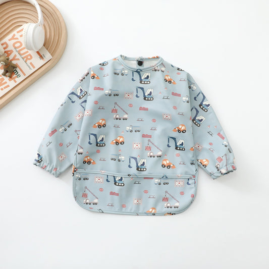 Things that go - Waterproof Long-Sleeve Baby Bib