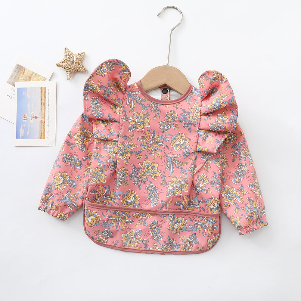 Blossom Full-Sleeve Waterproof Bib –  Ruffle Edition