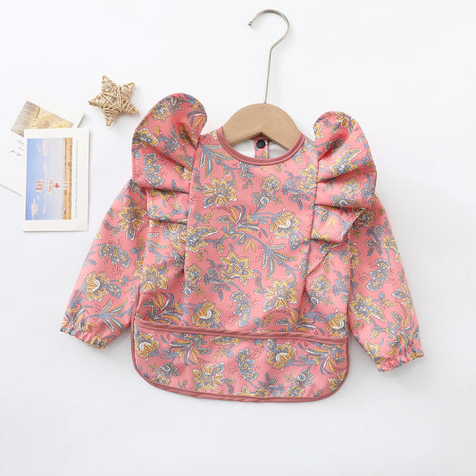 Blossom Full-Sleeve Waterproof Bib –  Ruffle Edition