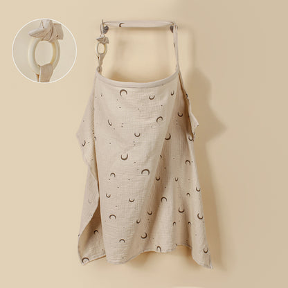 Crescent Nursing Cover with Wooden Ring