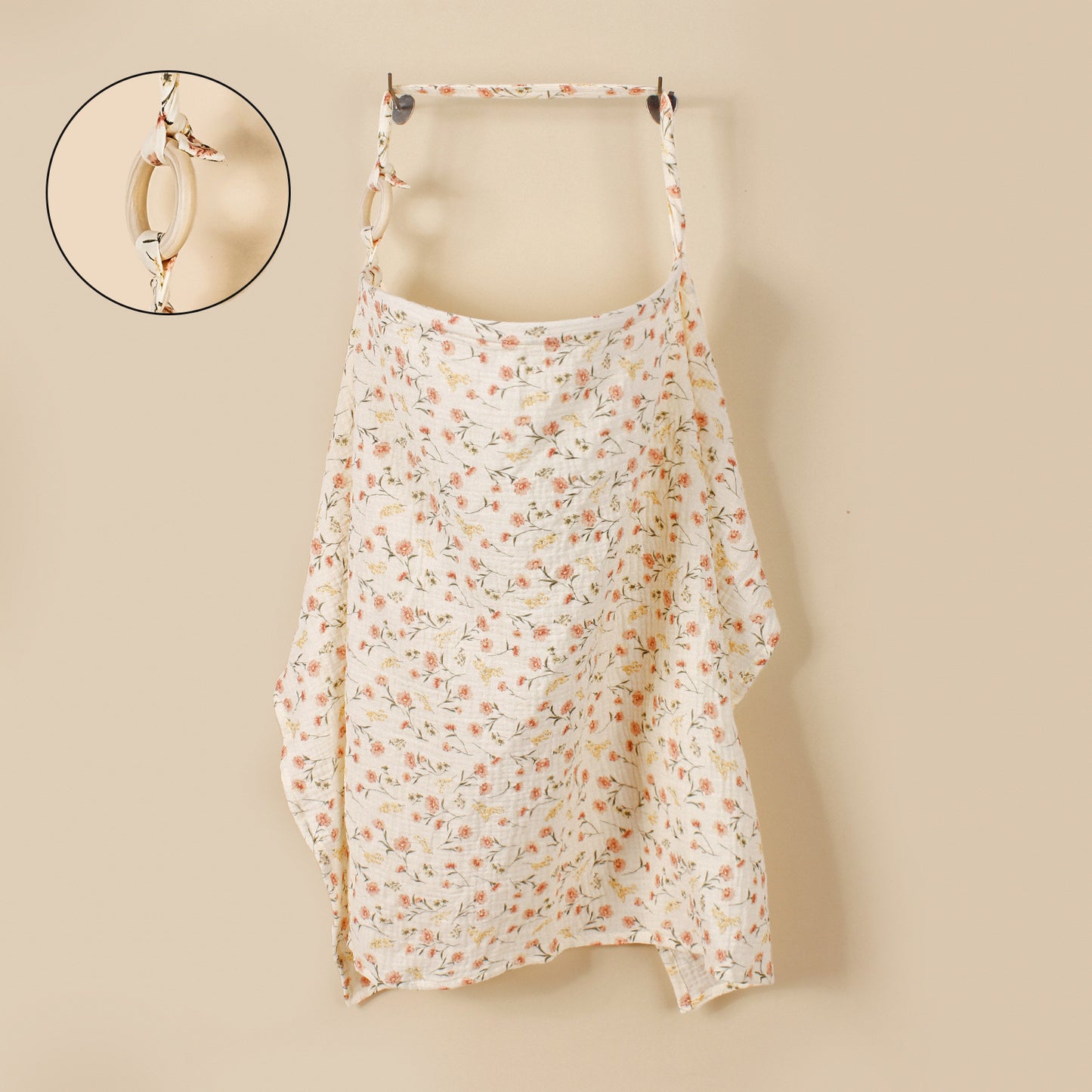 Blossom Nursing Cover with Wooden Ring