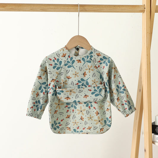 Autumn Leaf Garden Full-Sleeve Waterproof Bib