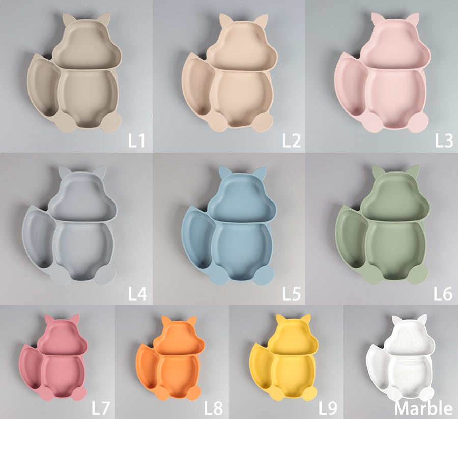 Squirrel-Shaped Silicone Suction Plate