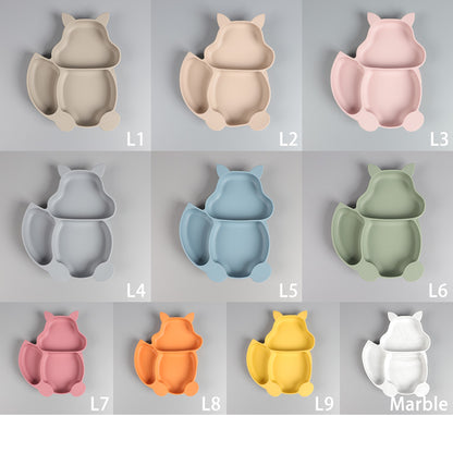 Squirrel-Shaped Silicone Suction Plate