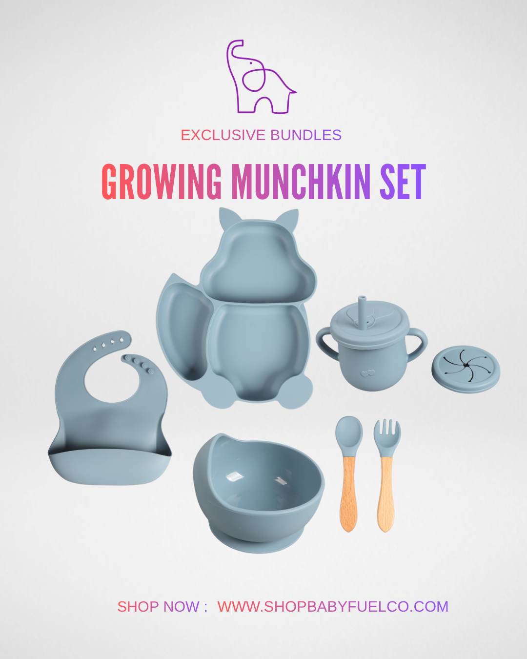 Growing Munchkin Set - Powder Blue