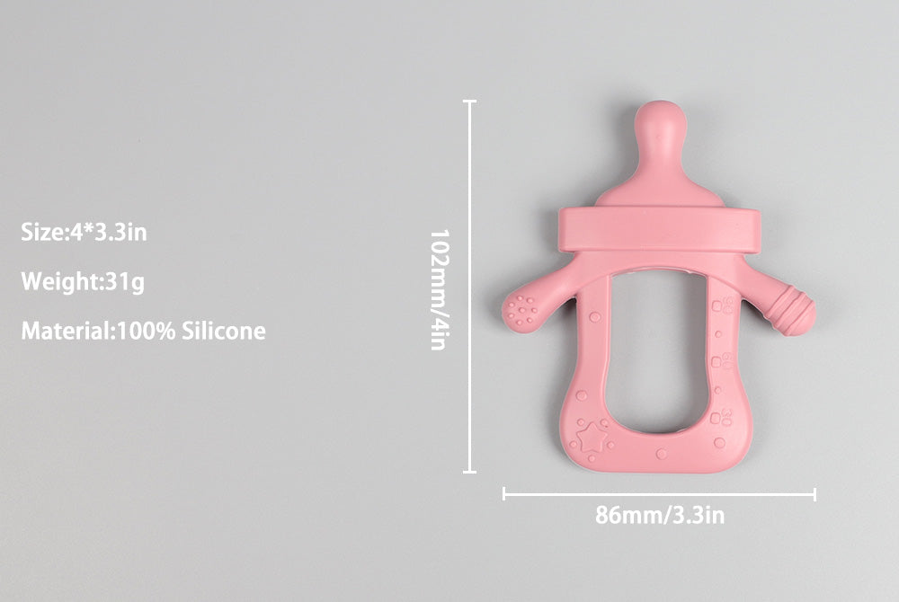 Milk Feeder-Shaped Silicone Teethers.