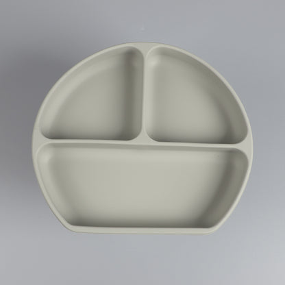 Silicone Divided Suction Plate with Spoon & Fork