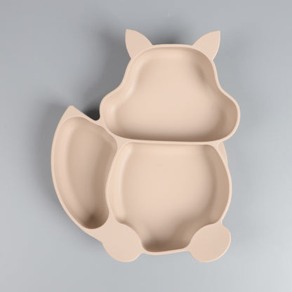 Squirrel-Shaped Silicone Suction Plate