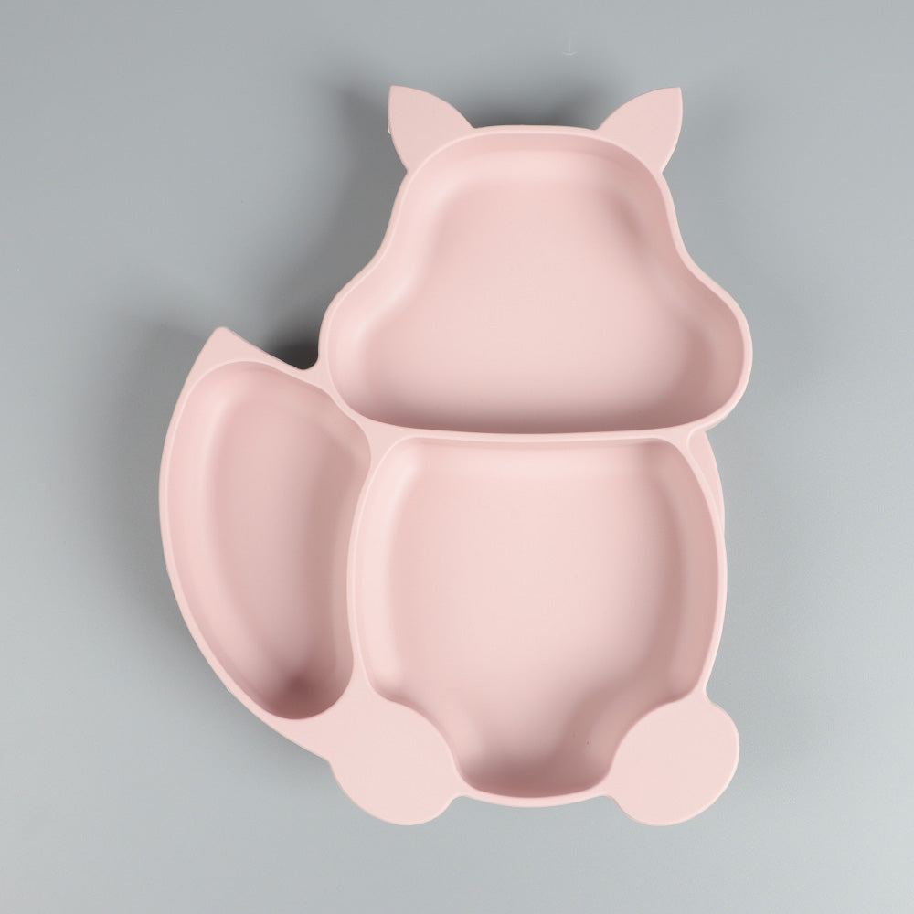 Squirrel-Shaped Silicone Suction Plate