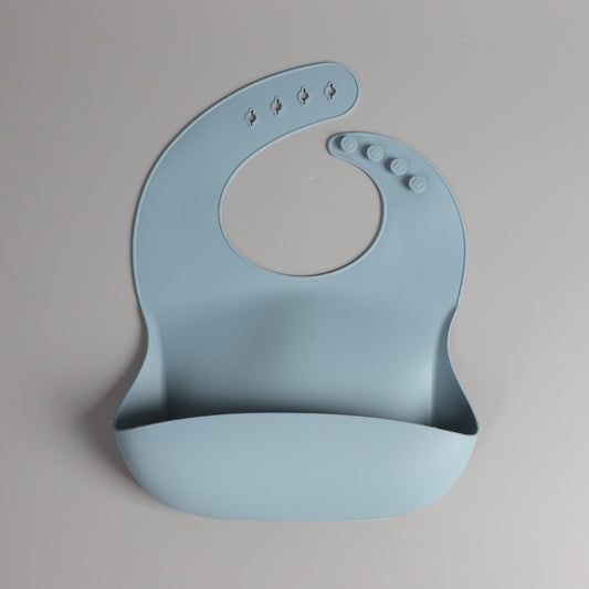 Silicone Baby Bib – Powder Blue
