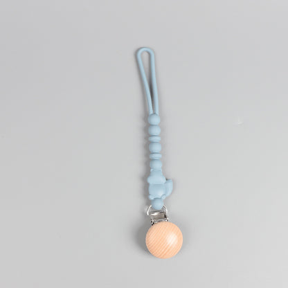 Silicone Squirrel Pacifier Clip – Powder Blue
