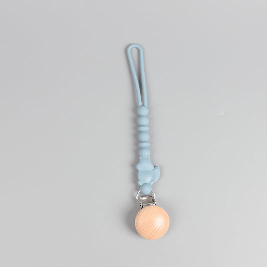 Silicone Squirrel Pacifier Clip – Powder Blue