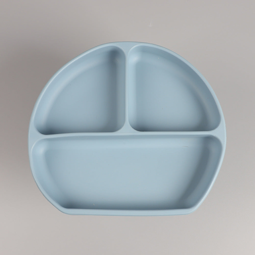 Silicone Divided Suction Plate with Spoon & Fork