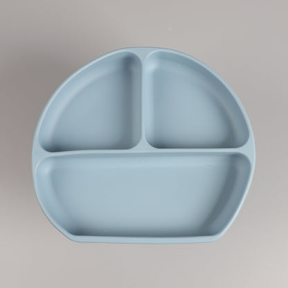 Silicone Divided Suction Plate with Spoon & Fork