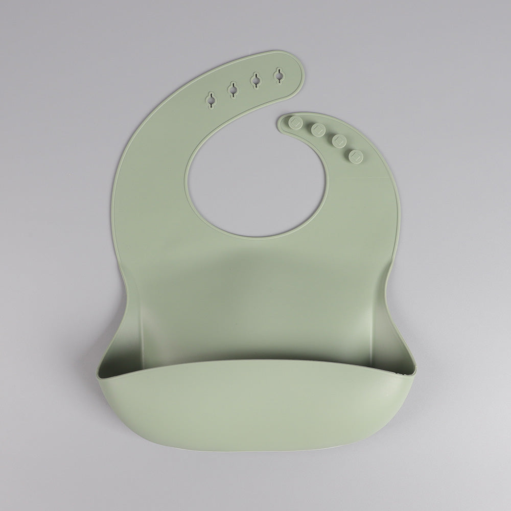 Silicone Baby Bib – Sage Green