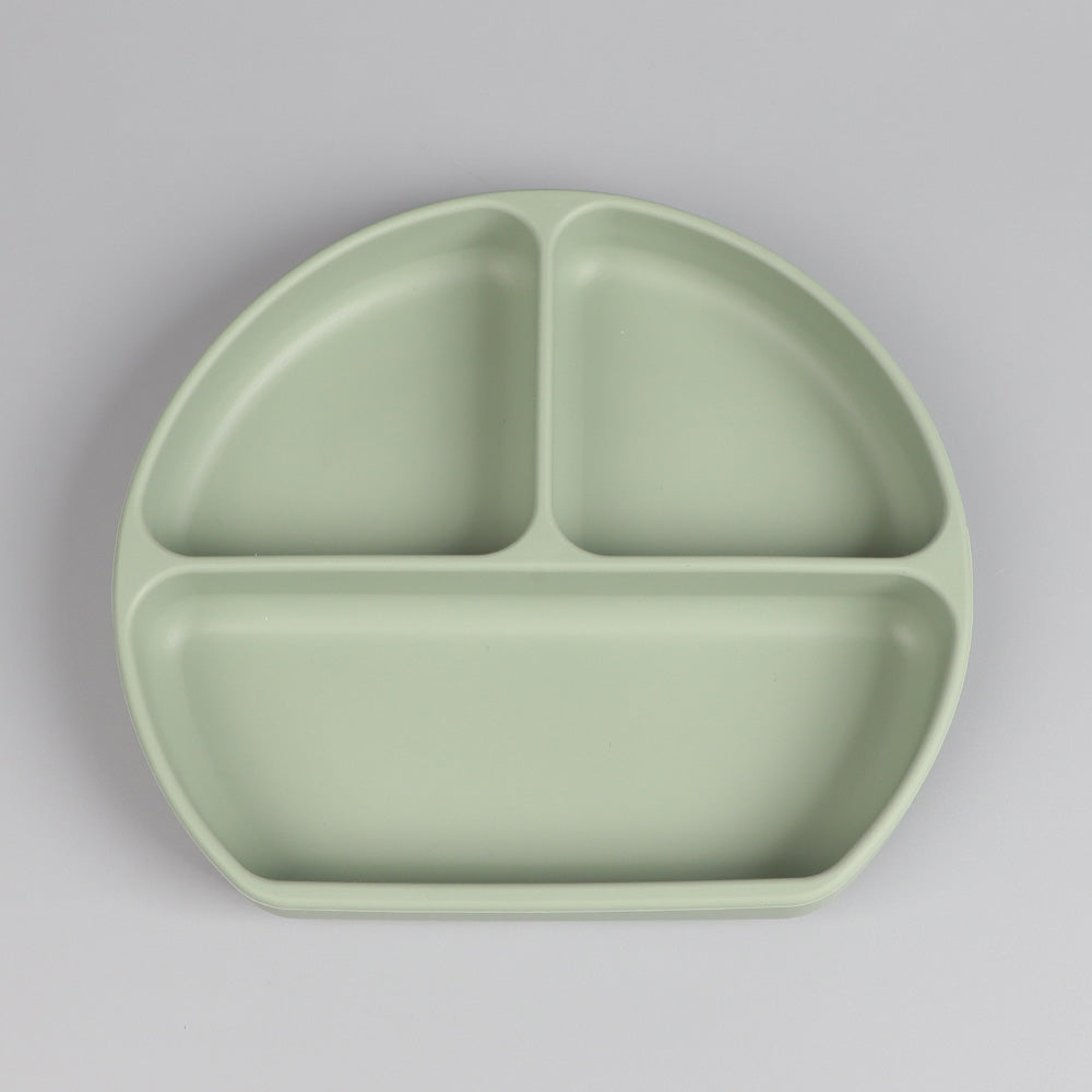 Silicone Divided Suction Plate with Spoon & Fork