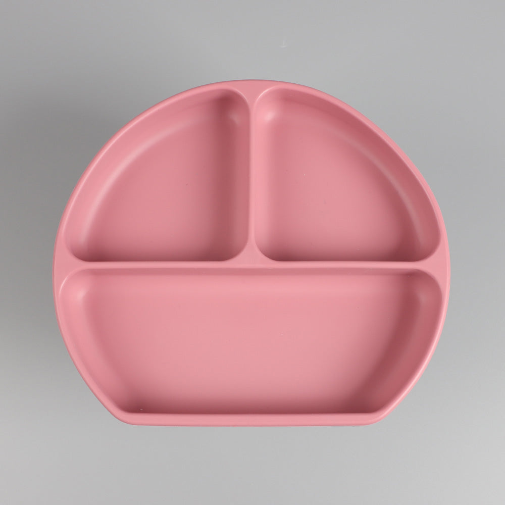 Silicone Divided Suction Plate with Spoon & Fork