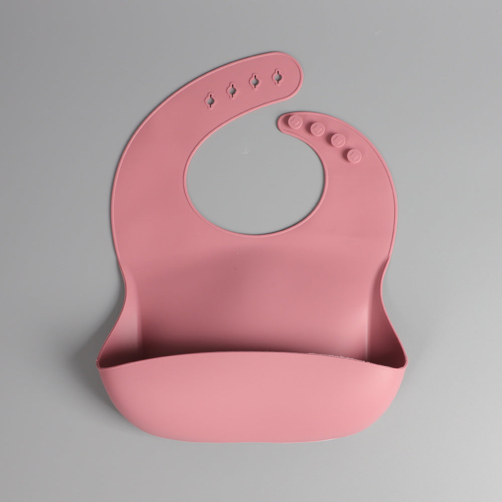 Silicone Baby Bib – Dusty Rose