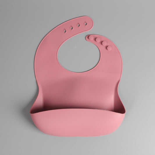 Silicone Baby Bib – Dusty Rose