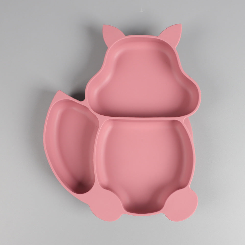 Squirrel-Shaped Silicone Suction Plate