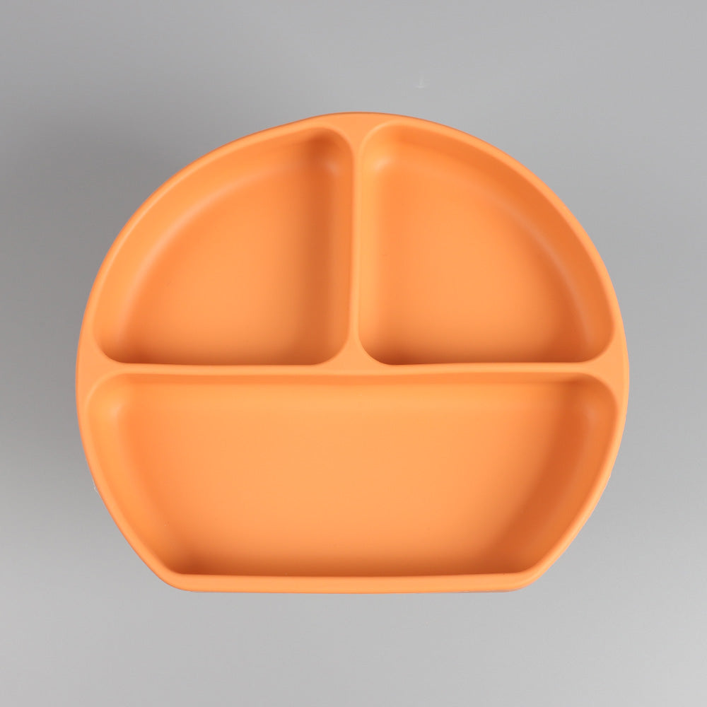 Silicone Divided Suction Plate with Spoon & Fork