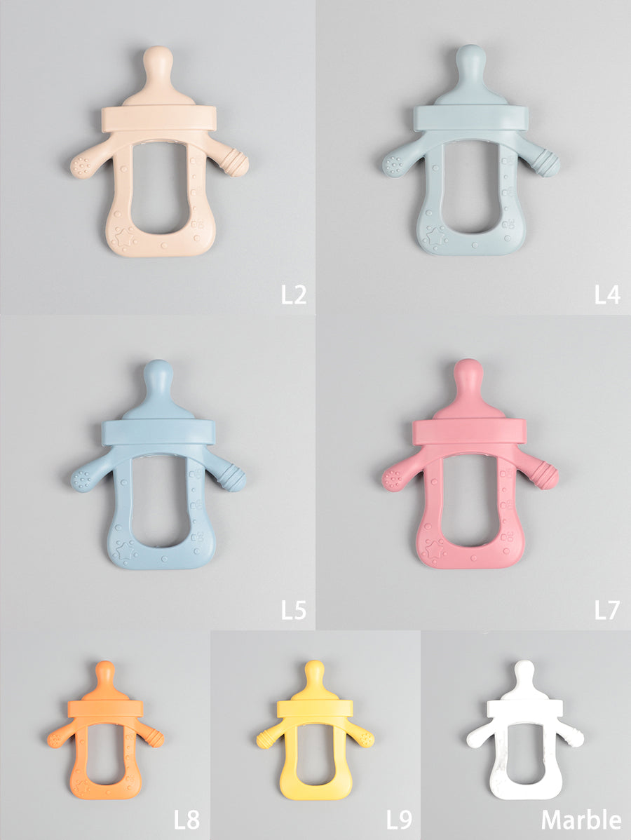 Milk Feeder-Shaped Silicone Teethers.