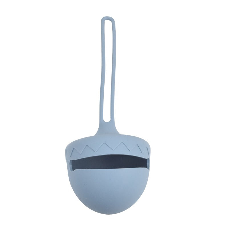 Silicone Acorn Shaped Pacifier Holder – Powder Blue