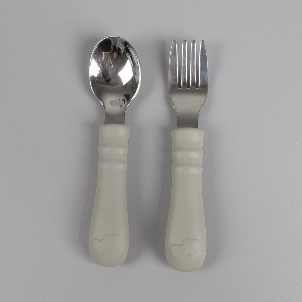 Toddler Spoon & Fork Set – Pink