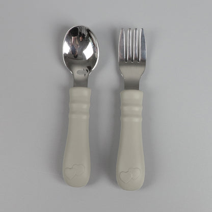 Toddler Spoon & Fork Set – Pink