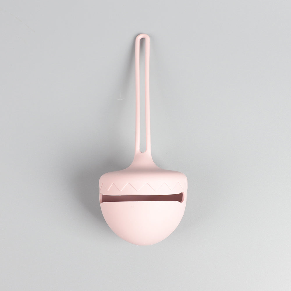 Silicon Acorn Shaped Pacifier Holder - Baby Pink