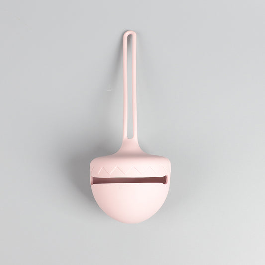 Silicon Acorn Shaped Pacifier Holder - Baby Pink