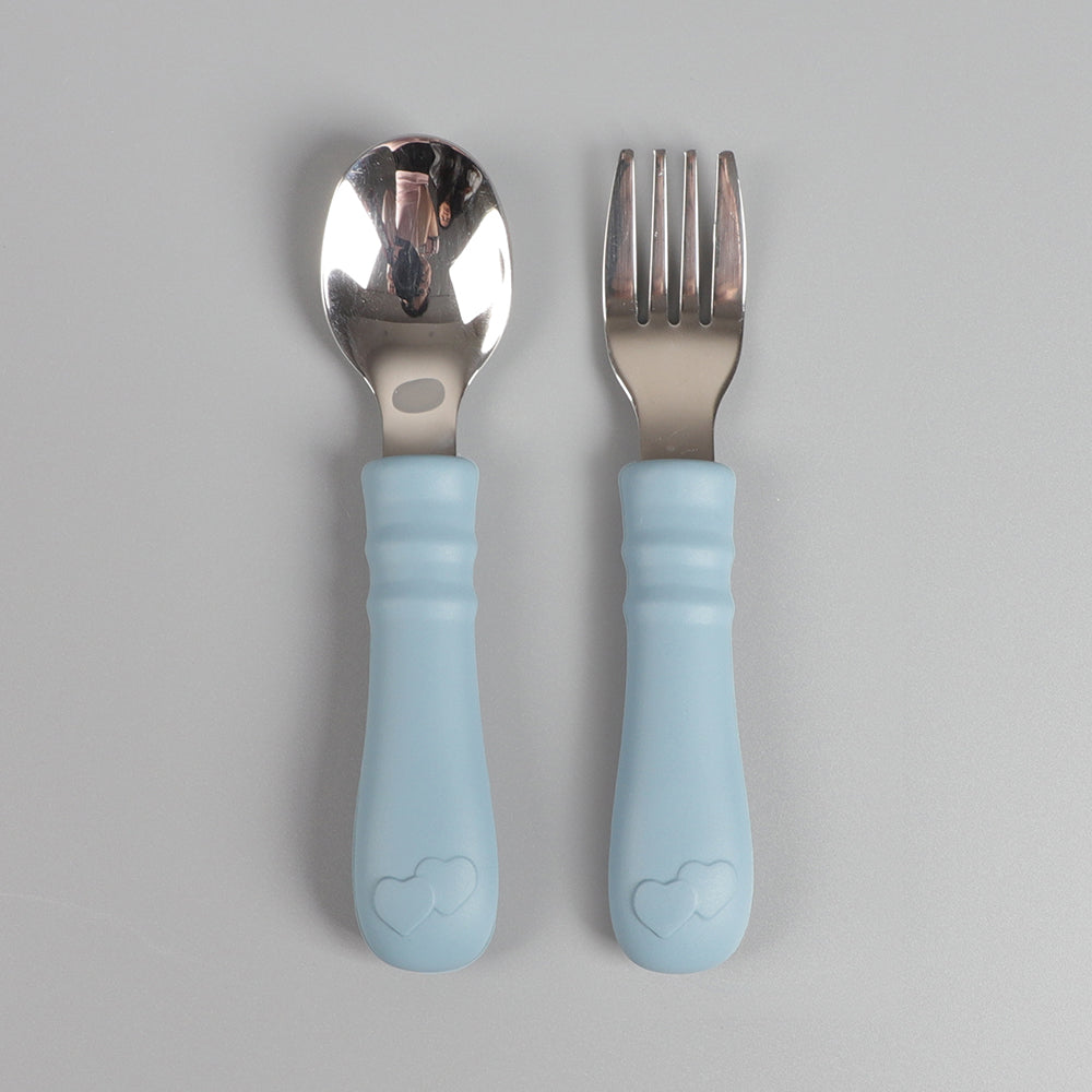 Toddler Spoon & Fork Set – Pink