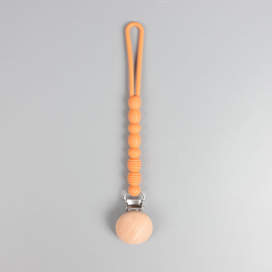 Silicone Pacifier Clip – Funky Orange