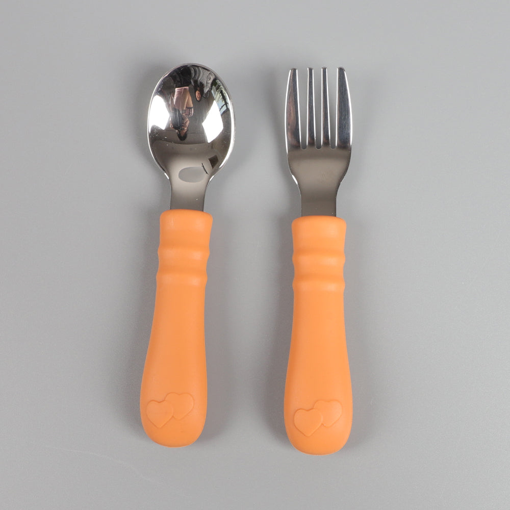 Toddler Spoon & Fork Set – Pink