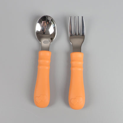 Toddler Spoon & Fork Set – Pink