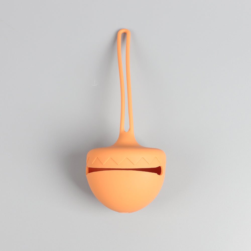 Silicone Acorn Shaped Pacifier Holder – Funky Orange