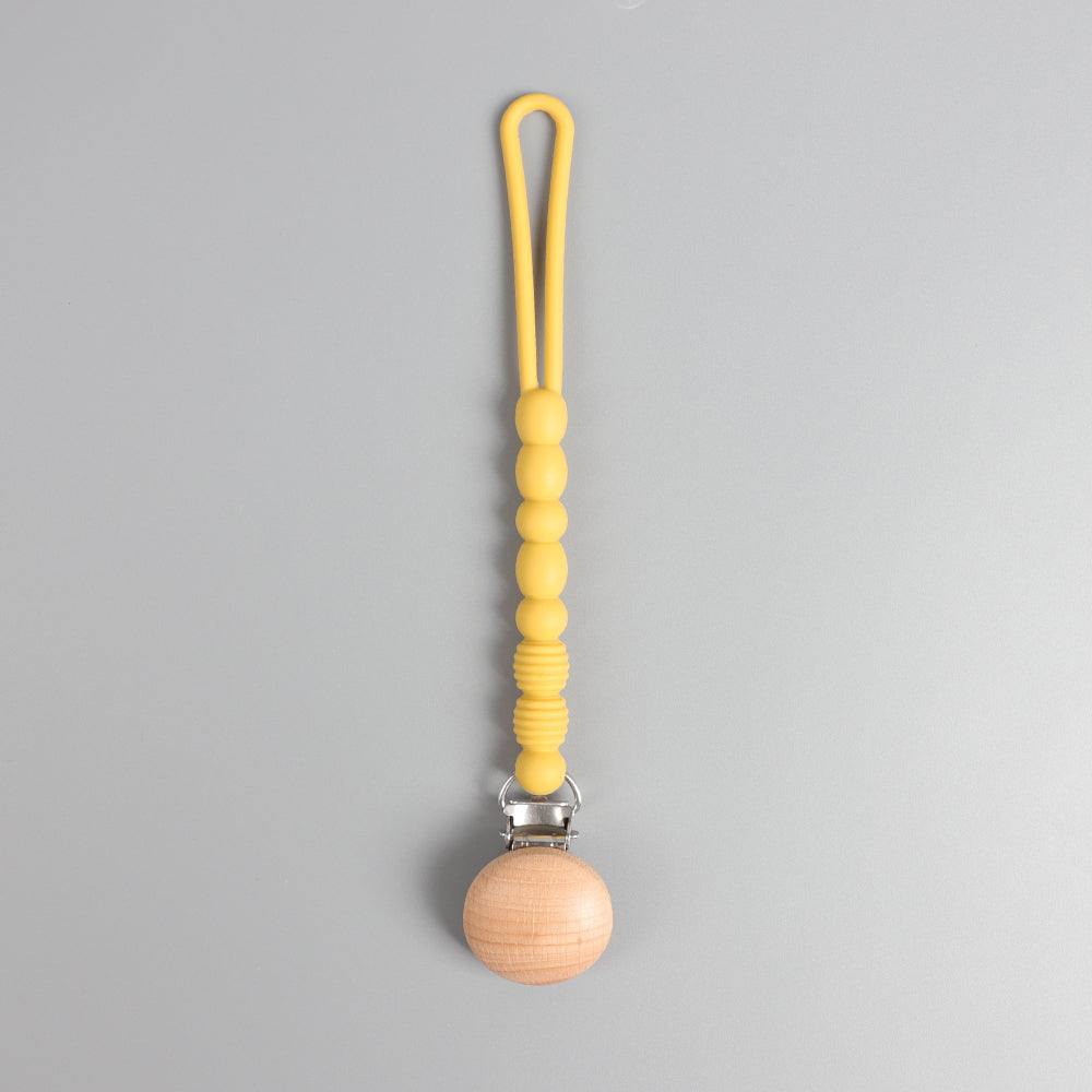 Silicon Pacifier Clip-Sunshine Yellow