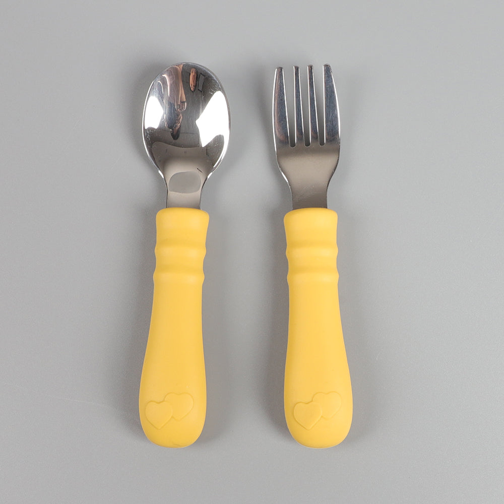 Toddler Spoon & Fork Set – Pink