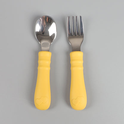 Toddler Spoon & Fork Set – Pink