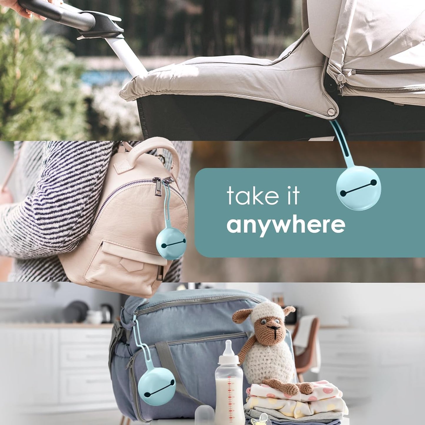 Pacifier Holder Case – Spot Beige