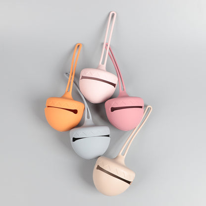 Silicone Acorn Shaped Pacifier Holder – Spot Beige