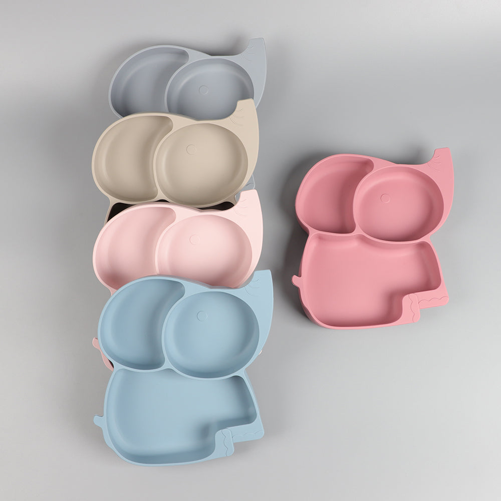 Elephant-Shaped Silicone Suction Plate