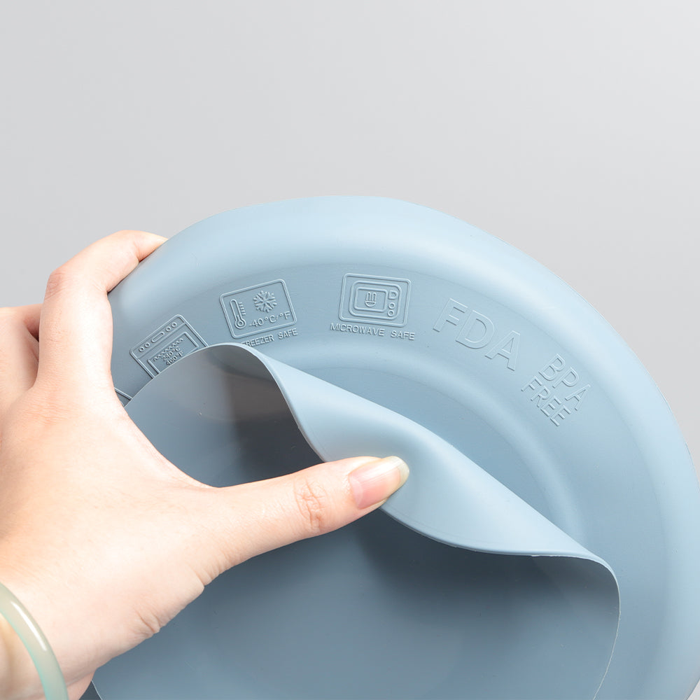 Silicone Divided Suction Plate with Spoon & Fork