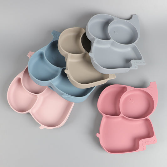 Elephant-Shaped Silicone Suction Plate