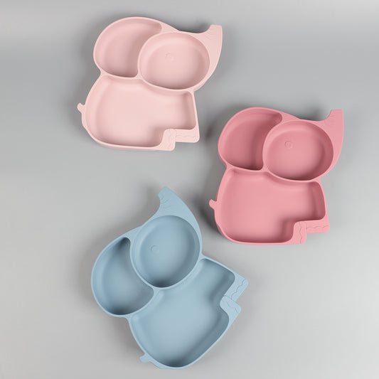 Elephant-Shaped Silicone Suction Plate